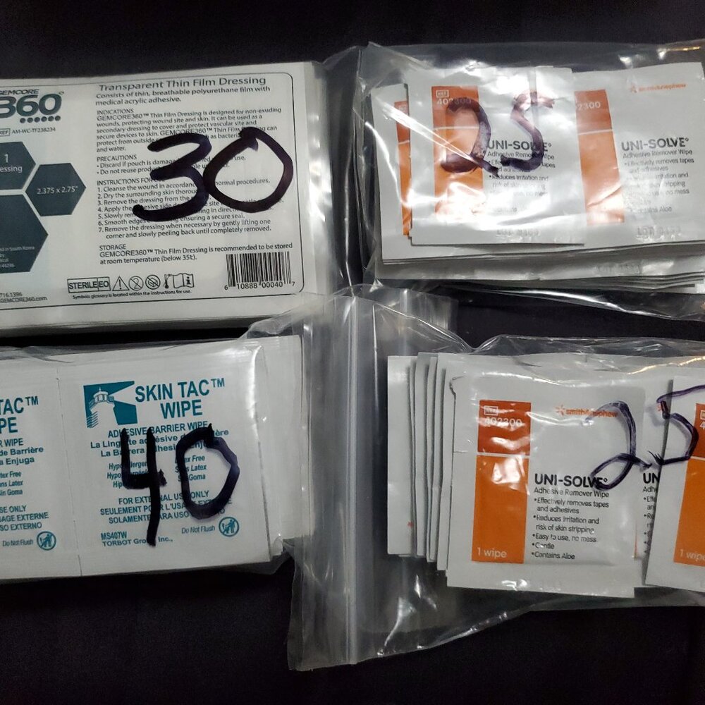 Adhesive Skin Prep Kit, SKIN TAC, UNI-SOLVE, GEMCORE 360